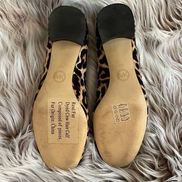 Michael Kors Arabella Leopard Calf Hair Studded Kitten Heels - Picture 7 of 7